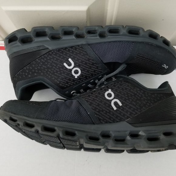 Men\'s On Cloud Cloudstratus Running Shoes Black Shadow Walking Athletic Size 8.5 main image 7